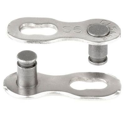 Verschlussglied M-Wave 9fach, 1/2 x 11/128, 6,6mm, silber, Messingschlager, 301921