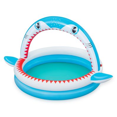 Planschbecken Sharktastic™ mit Wassersprinkler 163 x 127 x 92 cm
