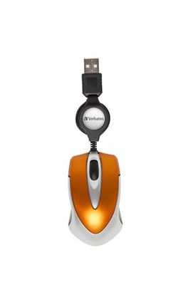 Verbatim 49023 Verbatim Go Mini Optical Travel Mouse Volcanic Orange