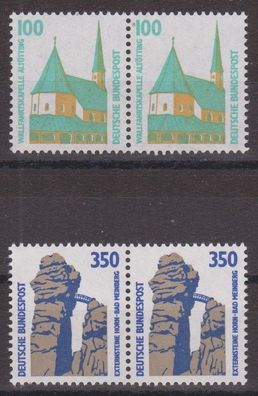 BRD 1989 postfrisch Sehenswürdigkeiten waagerechtes Paar MiNr. 1406-1407