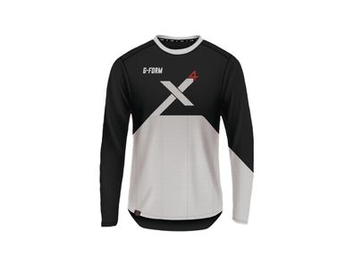 G-FORM Langarmshirt "Pro-X4" SB-verpackt black/white, Gr. S (Brustumfang 81-91,5 cm)