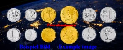 Israel KMS. 1960-1985 Unc 6 Münzen #6295#