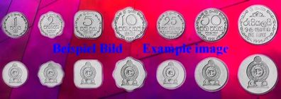 Sri Lanka / /eylon KMS. 1978-2002 Unc. 7 Münzen #6295#