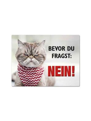 Nein, Magnet, Blech 8 x 10,6 cm, MN041