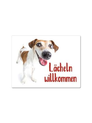 Lächeln willkommen, Magnet, Blech 8 x 10,6 cm, MN043