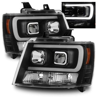 Chevrolet Tahoe Suburban Avalanche Scheinwerfer LED Tube black 2007 - 2014 07-14