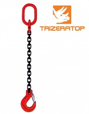 Kettengehänge 1 Strang 8mm Kette mit Gabelkopfhaken Tragkraft 2000 kg 2,0 m ohne Kett