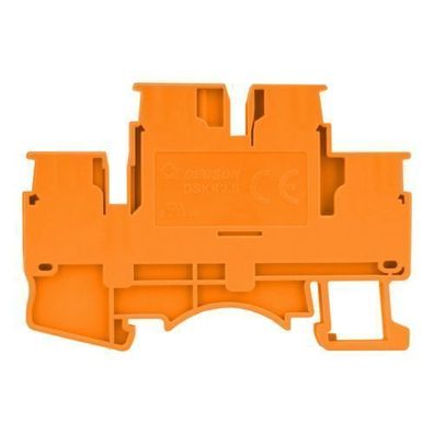 Reihenklemme 2.5mm2 4 Leiter Doppelstockklemme Etagenklemme Orange 7839