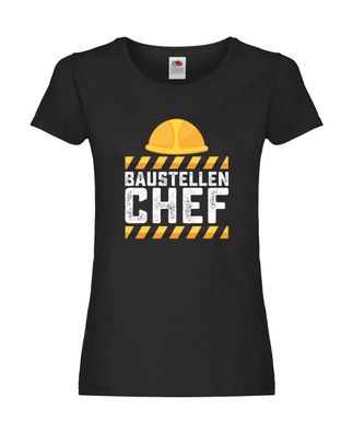 Baustellen Chef | Baustelle | Bauherr | Bauleiter Damen Shirt Schwarz