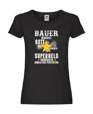 Superheld: Bauer | Landwirt | Bauernhof | Landwirtschaft Damen Shirt Schwarz