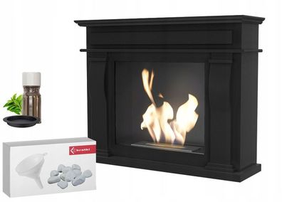 Portal Bioethanolkamin October TÜV schwarz Set