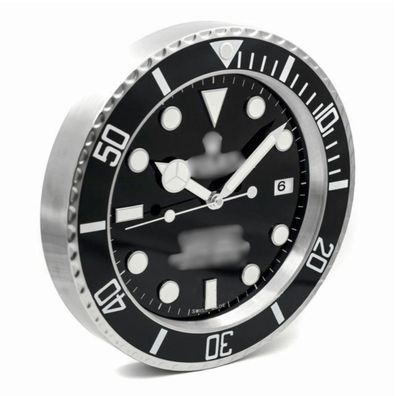 Wanduhr Rolex Submariner Date Schwarz 34cm Moderne Luxus Uhr