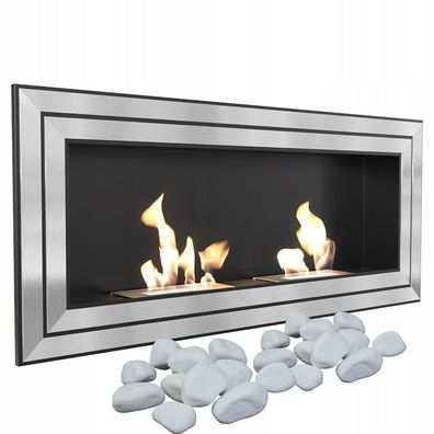 Wandkamin Bioethanol JULIET TÜV Deko Steine Set