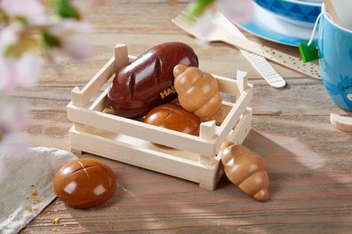 HABA 306457 - Spielset Backwaren, Zubehör für Kaufladen und Kinderküche