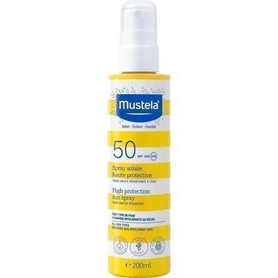 Mustela Sonnenspray SPF 50, 200 ml - Optimaler Sonnenschutz für empfindliche Hau