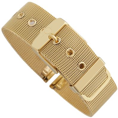 Minott Uhrenarmband Milanaise Edelstahl gelbgoldfarben glänzend 30552
