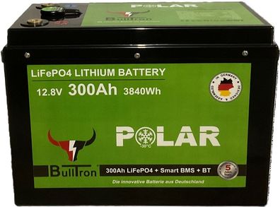 BullTron 300Ah 12,8V Polar LiFePO4 Akku inkl. Smart BMS und Bluetooth App