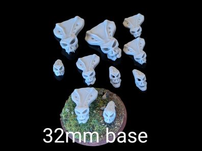 10x Alien hives skulls 28/32mm für tabletop / bits / basing / modellbau