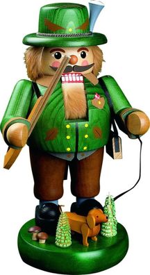 Richard Glaesser Nussknacker Förster/Jäger mit Dackel aus Seiffen im Erzgebirge
