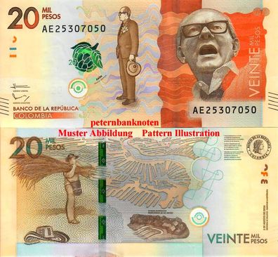 Kolumbien / Colombia 20000 Pesos 2016 Unc P 461b #6900#