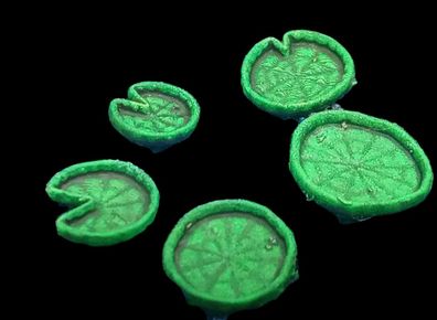 10x Tabletop Seerosenblätter 28/32mm bits / basing / modellbau