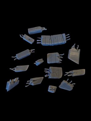 14x Concrete Rubble A Für28/32mm für tabletop / bits / basing / modellbau