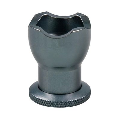 Passatore Zigarrenbänkchen aus Metall, eloxiert grau mit Piercer