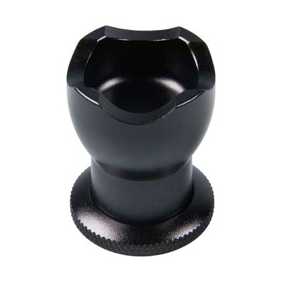 Passatore Zigarrenbänkchen aus Metall, eloxiert schwarz mit Piercer