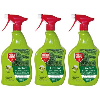 Protect GARDEN Lizetan® Buchsbaumzünslerfrei AF anwendungsfertig 1 Liter x 3