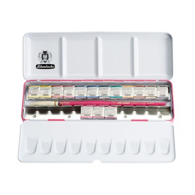 Schmincke Horadam Aquarellkasten "Pretty Pink", 15 x 1/2 Näpfchen