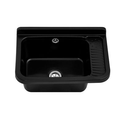 Ausgussbecken schwarz, Kunststoff Waschschale Waschbecken 50x33x24 cm