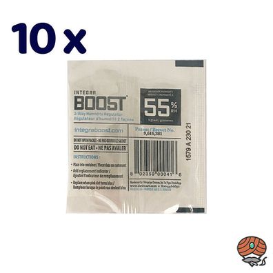 Integra Boost 55% RH, 10 Pack à 8g Befeuchter, einzeln verpackt