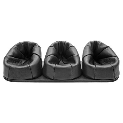 Martin Wess Classic 201-3 Leder Pfeifenständer für 3 Pfeifen, schwarz