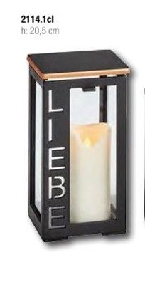 Grablampe aus Bronze schwarz "Liebe" Grableuchte Grablaterne Grablicht 20,5 cm