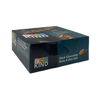 Be-Kind Riegel Dark Chocolate Nuts & Sea Salt, Kiste mit 12x 40g