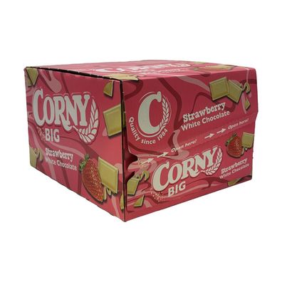 Corny Riegel BIG Strawberry White Chocolate, Kiste mit 24x 40g