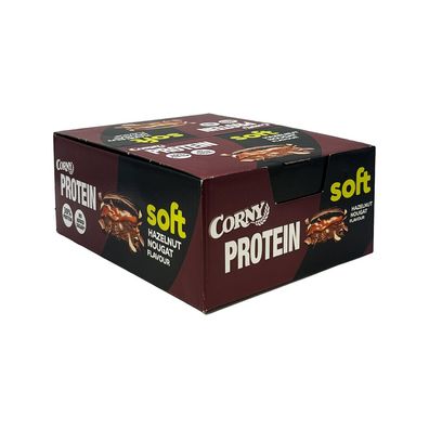 Corny Protein Riegel Soft Hazelnut Nougat Flavour, Kiste mit 12x 45g