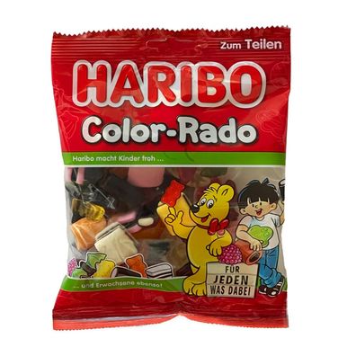 HARIBO Color-Rado Tüte, Fruchtgummi und Lakritze 175g