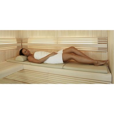 Infraworld Sauna Bankauflage mit antibakteriellem Bezug 195x50x4cm Auflage für Sauna