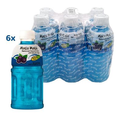 Mogu Mogu Schw. Johannisbeere / Blackcurrant, Fruchtsaft + Nata de Coco 6x 320ml