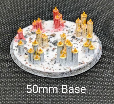 20x Tabletop große Kerzen 28/32mm für bits / basing / modellbau