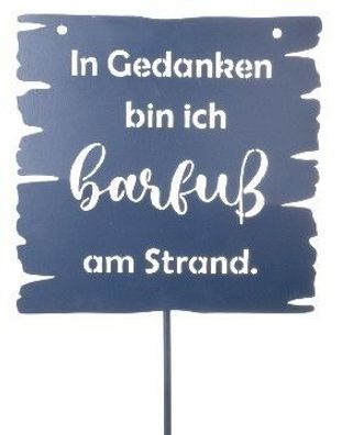Schild Metall in blau