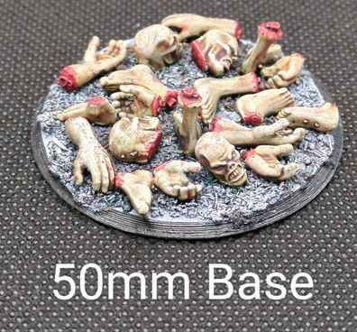 20 Tabletop Zombie Körperteile 28/32mm für / bits / basing / modellbau