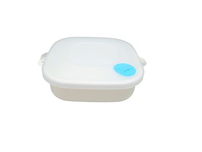 Mikrowellen Kasserolle 1 Liter Dampfventil Quadratisch