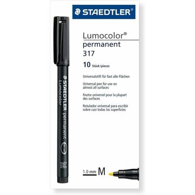 Dauermarker Staedtler Lumocolor 317 M Gelb 1 mm (10 Stück)