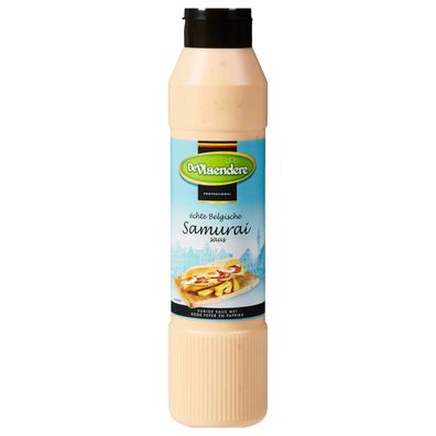 DeVlaendere Samurai Sauce mit Paprika & Chilischoten 1L echte belgische Samuraisauce