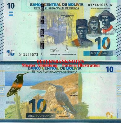 Bolivien / Bolivia 10 Pesos Bolivian 2018 Unc. P. 248 6295#