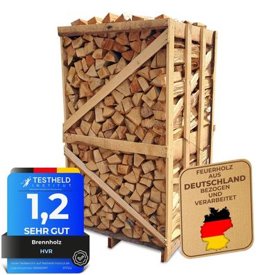HVR Brennholz Buche - 1,8 Raummeter auf Palette, ofenfertig & trocken