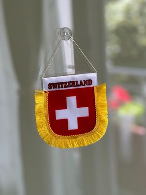 Switzerland Wimpel kleine Flagge für Auto Häuse Büro mit Saugnapf