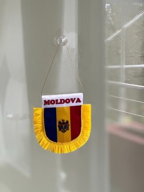 Moldova Wimpel kleine Flagge für Auto LKW Häuse Büro mit Saugnapf Europa Meister